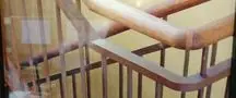 Wood handrail on steel balusters
