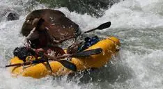 Yellow Hyside Mini-Me raft in whitewater