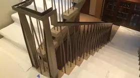 Railing with tapered steel balusters